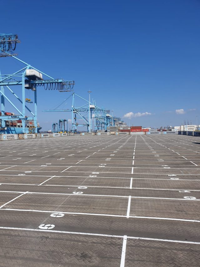 Belijningen Containervakken terminal industrie