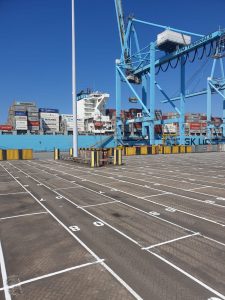 Belijningen Containervakken terminal industrie