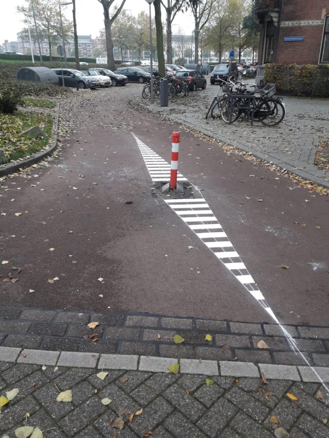 Wegmarkering Heemraadsingel Rotterdam